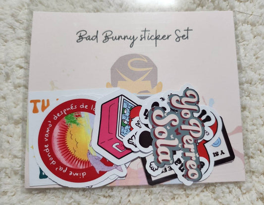 Bad Bunny sticker set