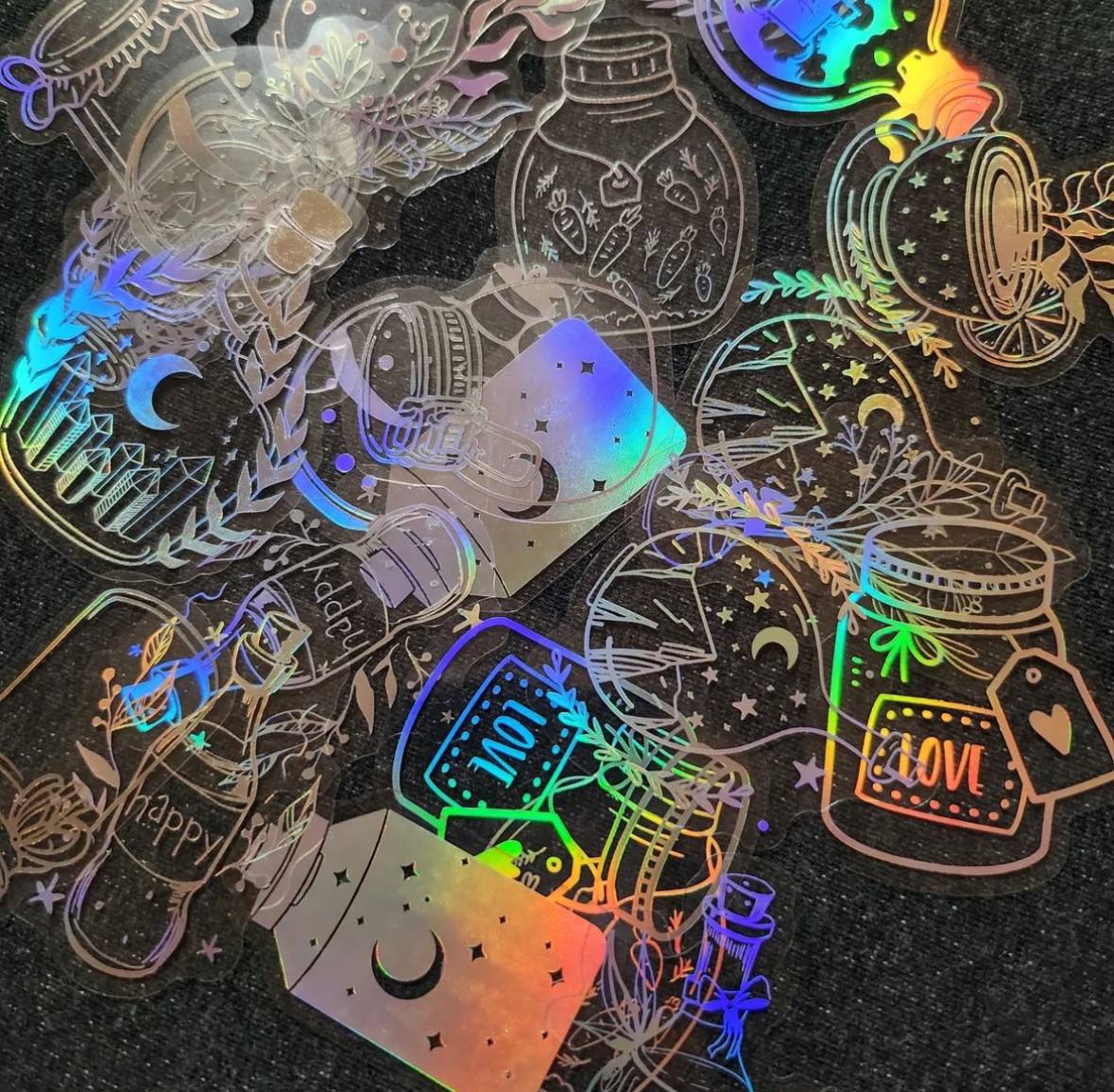 Stickers holográficos chicos