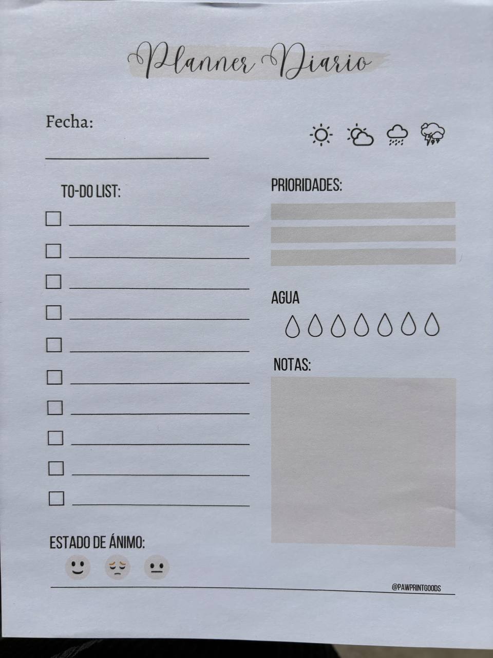 Planner diario