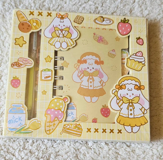 Set: Libreta kawaii.